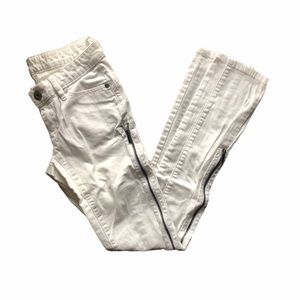 BCBG MaxAzria White Zippered Jeans